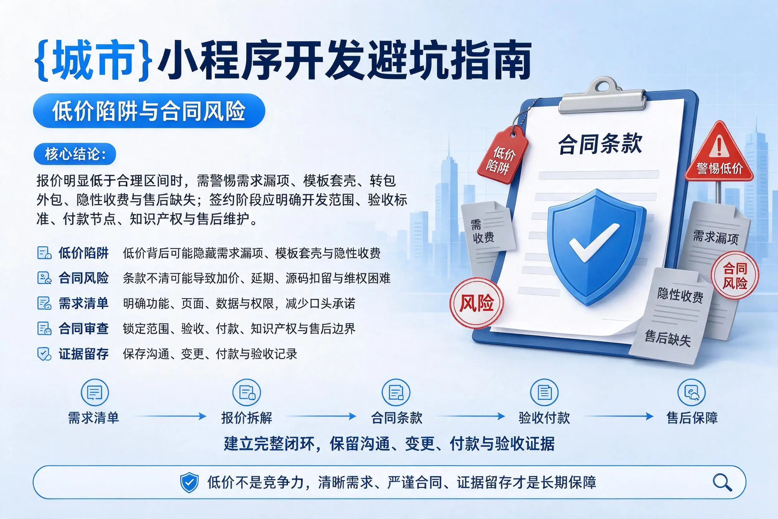 秦皇岛小程序开发避坑指南：低价陷阱与合同风险