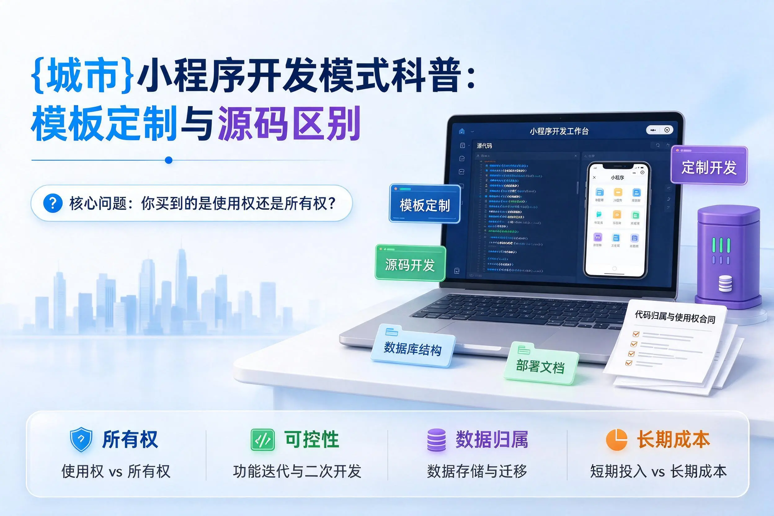 秦皇岛小程序开发模式科普:模板定制与源码区别
