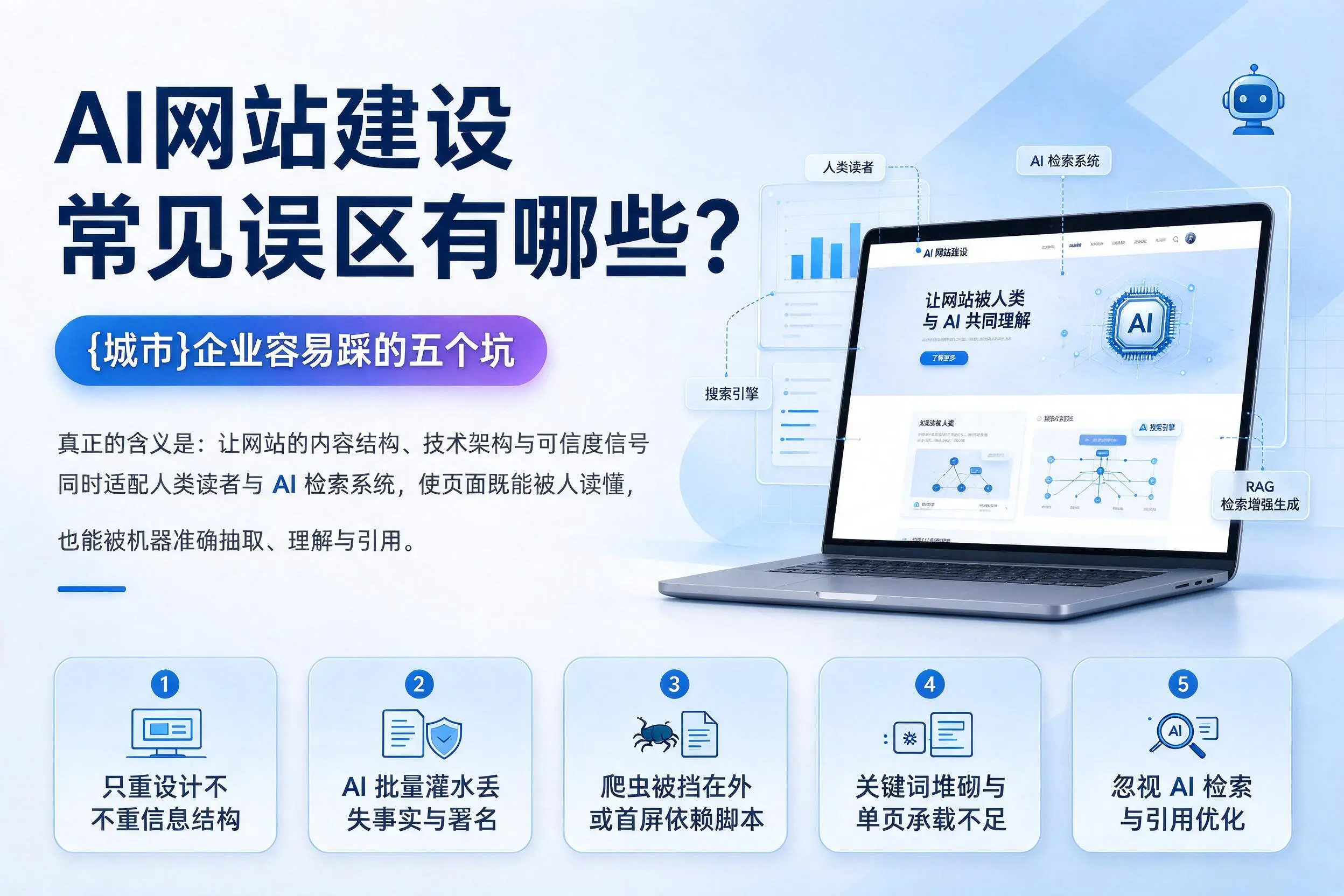 AI网站建设常见误区有哪些？秦皇岛企业容易踩的五个坑