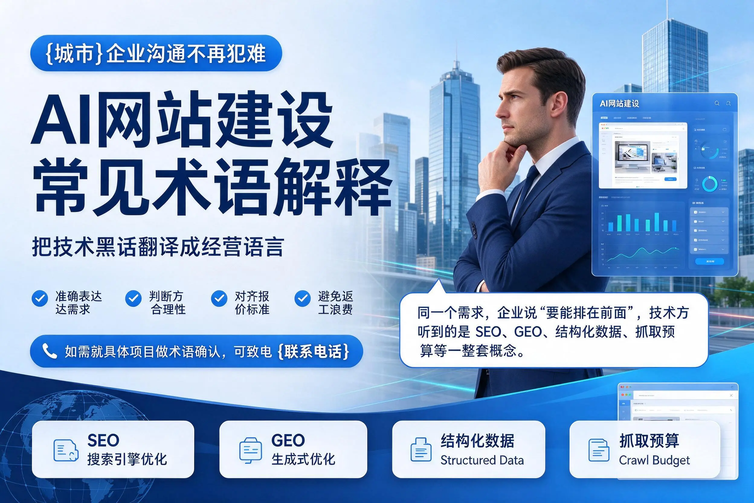 AI网站建设常见术语解释,秦皇岛企业沟通不再犯难