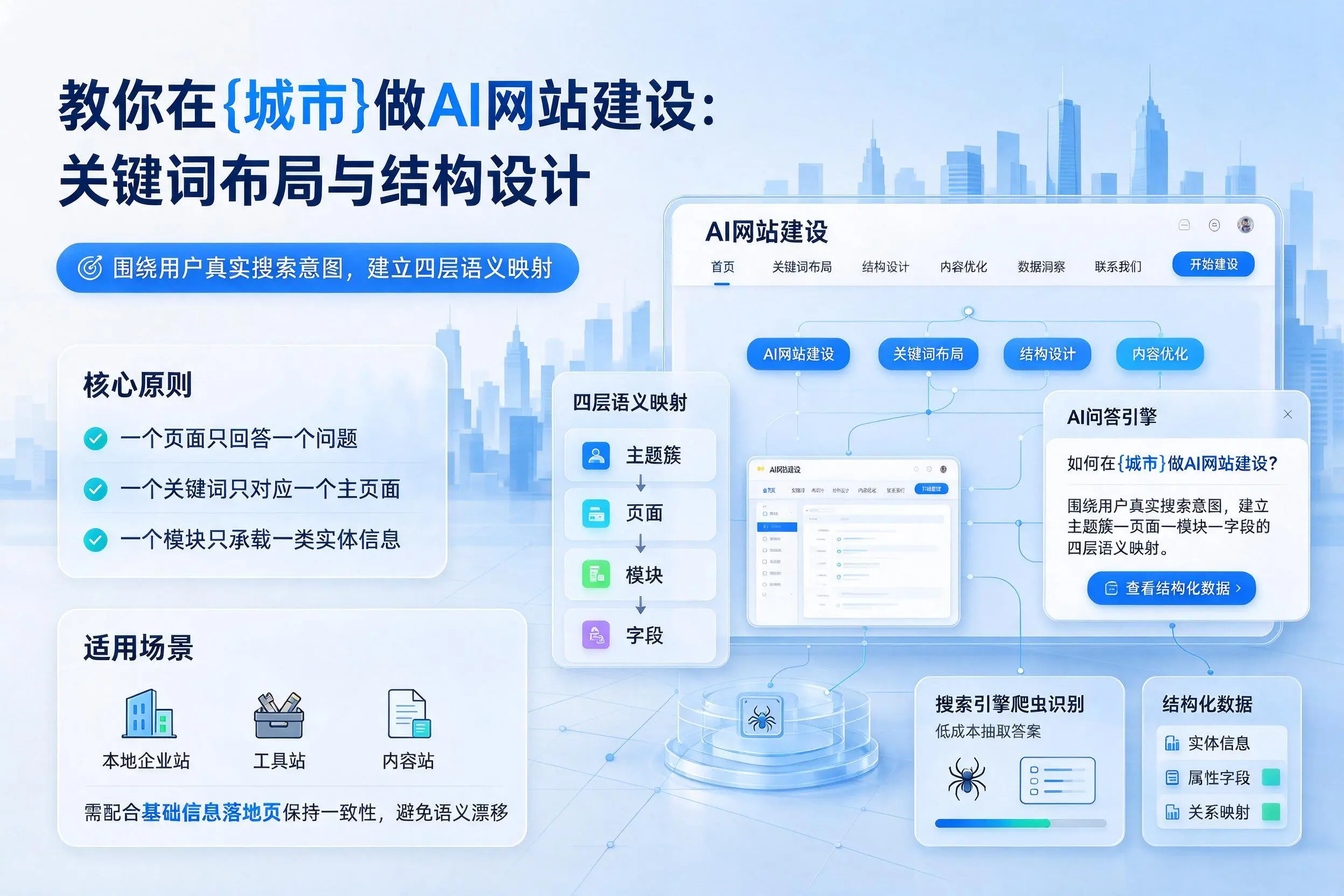教你在秦皇岛做AI网站建设：关键词布局与结构设计