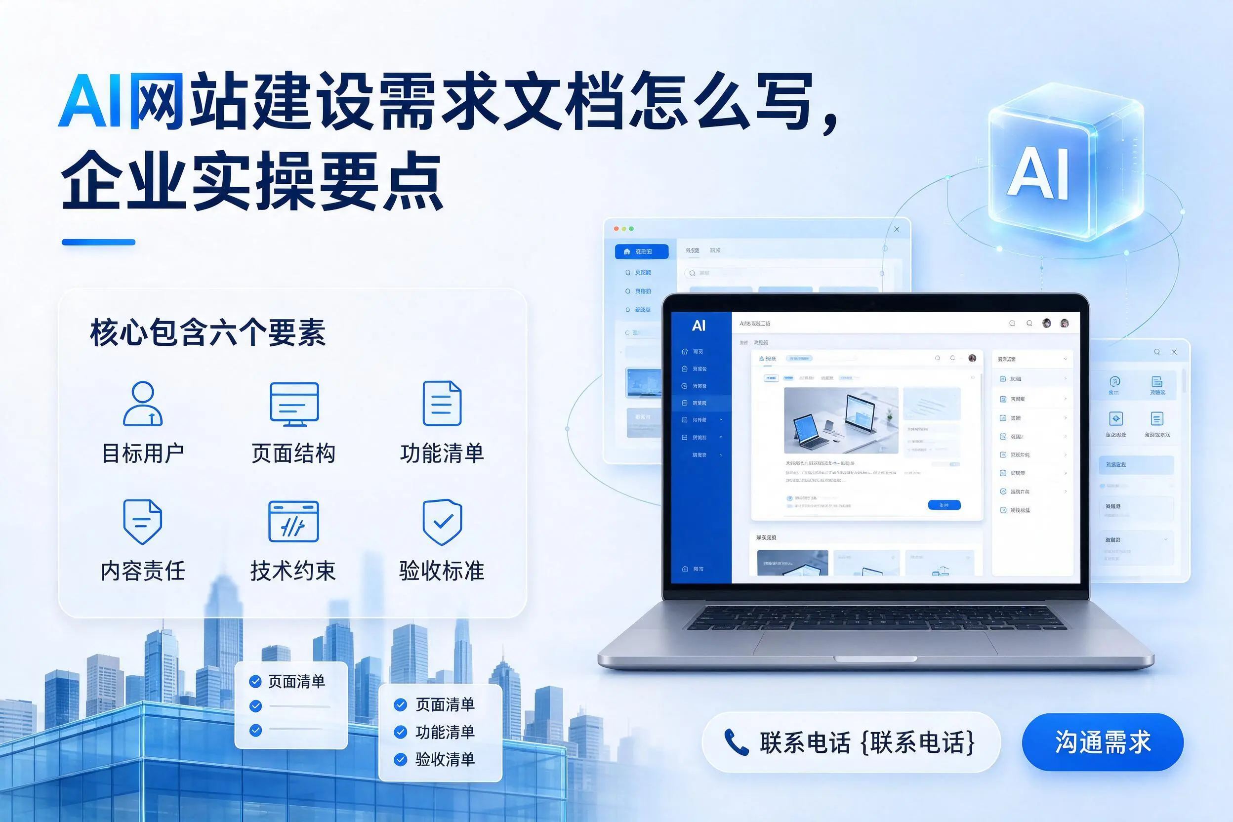 AI网站建设需求文档怎么写，秦皇岛企业实操要点